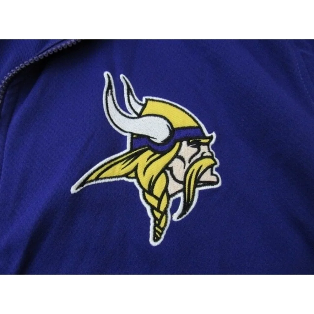NFL Minnesota Vikings Men's L Purple Gold Full Zip Warm up Jacket